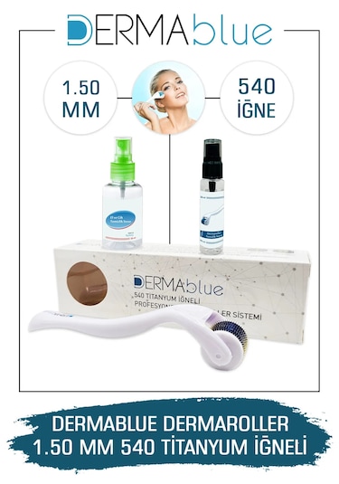 Dermablue 1.50mm Dermaroller 540 Titanyum Iğneli Orijinal Derma R