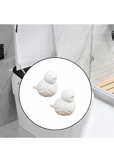 Suntek 2 Parça Seramik Klozet Cıvata Kapakları Şık Tuvalet Beyaz