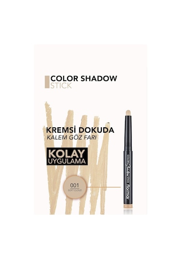 Flormar Color Shadow Asansörlü Kalem Far 001 Soft Cloud