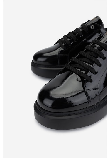 Valmenti Erkek Hakiki Deri Siyah Rugan Sneakers & Spor Ayakkabı 771 35110 Erk Ayk Y25 Sıyah Rgn Siyah