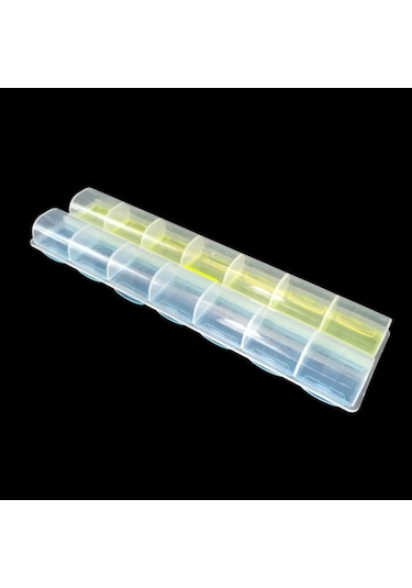 Mufunye Haftalık 14 Bölmeli Renkli İlaç Kutusu, Günlük İki Kullanıma Ayırılmış, Taşınabilir Şeffaf Pps Malzeme İlaç Saklama Kutusu