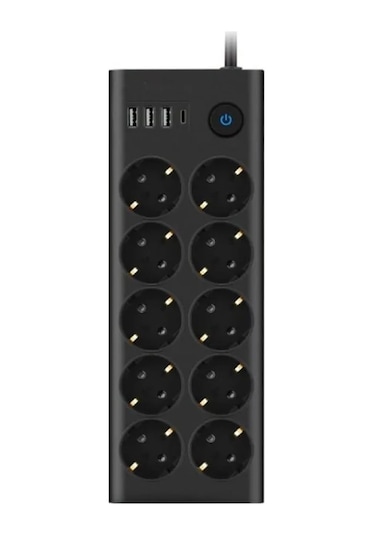 10'lu Termal Akım Korumalı Priz Seti - 3x Usb Ve 1x Type-c Giriş 0