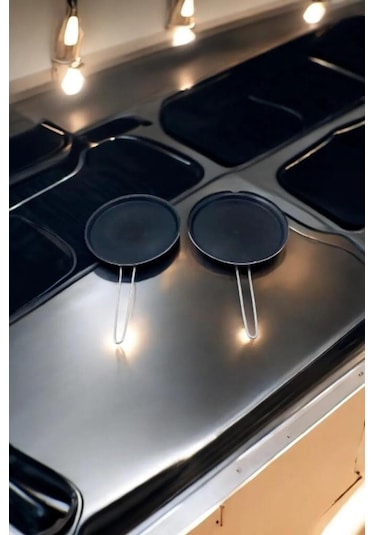 Şahane İkiz Gözleme Balık Tavası 32cm Siyah