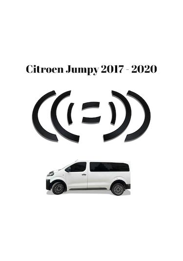 Citroen Jumpy 2017 2018 2019 2020 Uyumlu Kapı Ve Çamurluk Koruma Premium Dodik Seti Siyah 8 Parça Tam Set