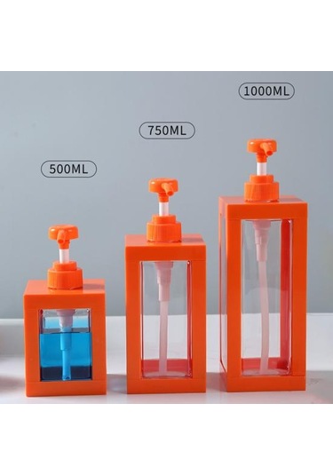 Preslenmiş Losyon Şişeleri Kare Duş Jeli Dağıtım Şişeleri Sabun Duş Jeli Banyo İçin Boş Saklama Şişesi Siyah