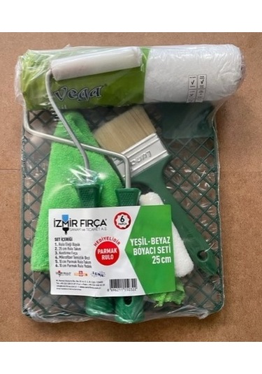 Luna Fırça Boyacı Seti Rulo Seti Kestirme Fırça Mikrofiber Bez 6pcs