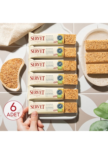 Şekeri Meyveden Susam Krokan Bar 20g 6'lı Paket