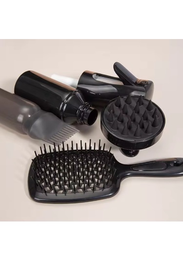4'lü Mükemmel Saçlar İçin Bakım Seti- Tarak Siyah