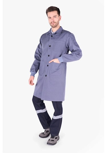 Pamuk İş Önlüğü Gri