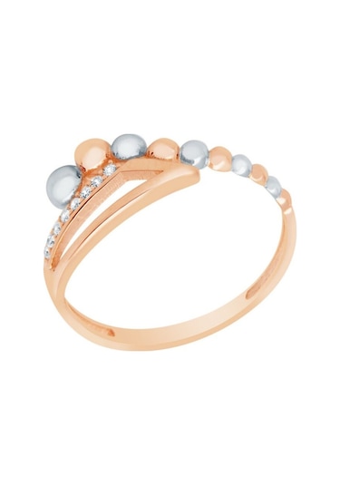 Diamond Line - Gülaylar - Pembe Beyaz Altın 14 Ayar Koleksiyon Yü