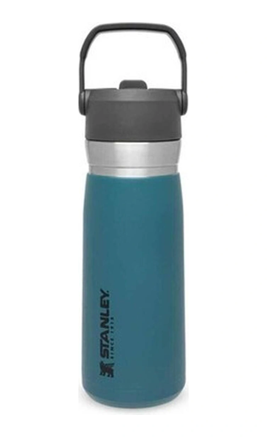 Stanley The Iceflow Pipetli Paslanmaz Çelik Soğuk Su Termosu 0.65 Lt-105187 Siyah - Yeşil