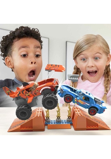 Mega Bloks Hot Wheels HKF88 Smash N Crash Tiger Shark Çarpışma Seti 245 Parça