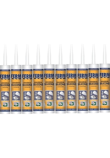 10 Adet Şeffaf Somafix Fermfix Genel Amaçlı Asetik Silikon Şeffaf