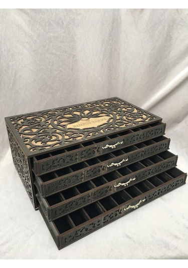 Tesbih Kutusu Kişiye Özel Ahşap Kutu Tespih Koleksiyon Kutusu Hediye Kutusu 40 Tesbihlik