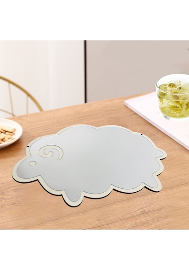 Suntek İskandinav Akrilik Dekoratif Duvar Vintage Oymalı Koyun Diğer