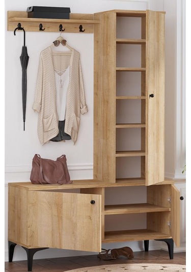 Decormet Lex Vestiyer Safir Meşe Çok Renkli