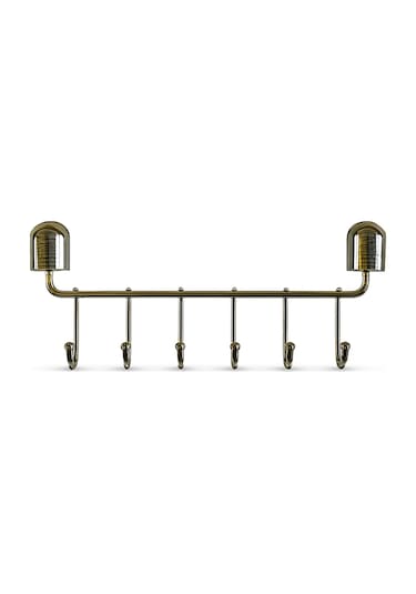 Krom 6 Lı Duvar Askısı 30 Cm Banyo Mutfak Elbise Havlu Askılığı Gümüş