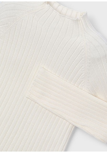 Mayoral Ekru Kız Çocuk Balıkçı Yaka Kazak 4001 Ekru