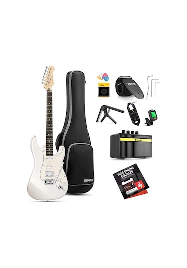 Donner Dst-152 Full-size St Elektro Gitar Seti Beyaz