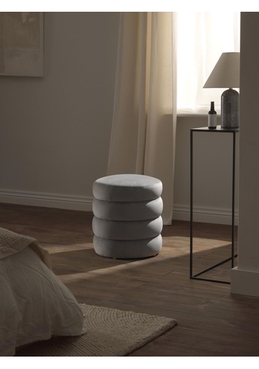 Most Twister Puf 23 Antrasit Kadife Kumaş Evinize Teslim