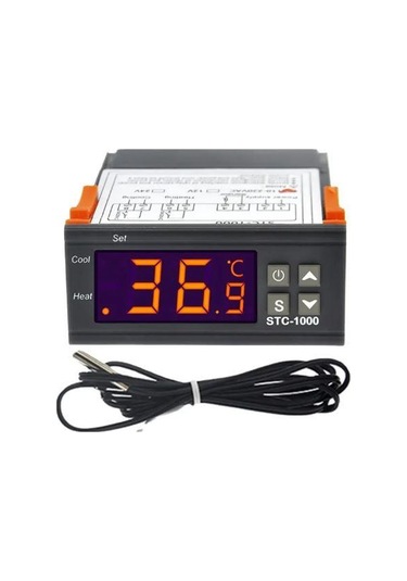 Stc-1000 Ac 110-220v 10a Lcd Ekran Sıcaklık Kontrol Termostatı Ntc Problu