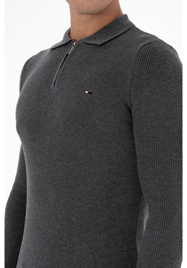 U.s. Polo Assn. Erkek Antrasit Melanj Kazak /triko 50313685-vr081 Antrasit Melanj