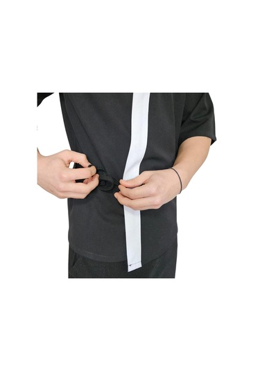 Formteks Sushi Şef Kimono Ceketi Siyah Beyaz Kırmızı