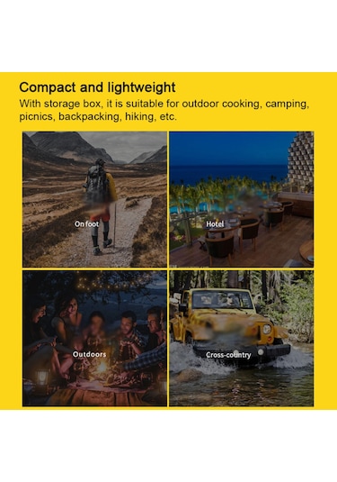 Skycıty 3 Brülörlü Açık Hava Sobası, Üç Çekirdekli Kamp Yüksek Güçlü Rüzgar Geçirmez Taşınabilir Soba 6800w Gümüş