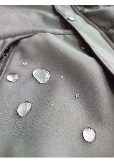 Mero Life Içi Kürklü Kapüşonlu Su Ve Rüzgar Geçirmez Softshell Erkek Mont Haki