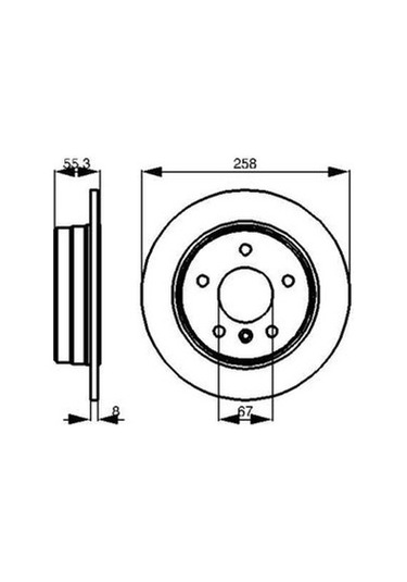 Mercedes Vaneo 414 170 Cdı 1.7 2002-2006 Bosch Arka Disk 2 Adet
