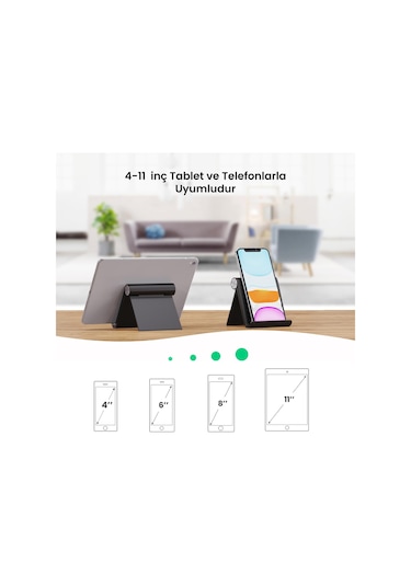 Ugreen Çok Amaçlı Masaüstü Tablet Standı, Siyah, 50748