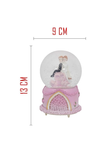 Nostaljik Kar Küresi Orta Boy Renk Değiştiren Led Lambalı Kar Küresi-12