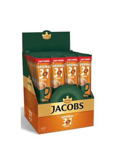 Jacobs 3'ü 1 Arada Karışım Kahve 40'lı Kutu
