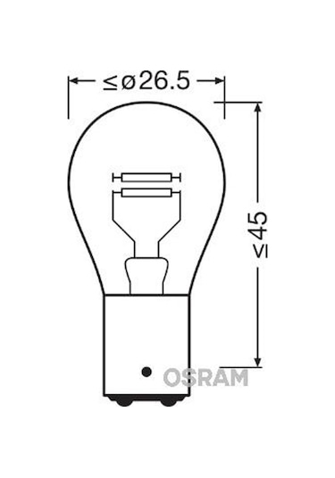 Osram Ampul 12V 1016 Stop 21 4W Yakın Tırnak Çift Duy 10 Adet