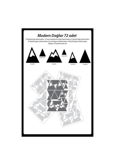 Modern Dağlar Duvar Sticker, Bebek Ve Çocuk Odası Dekoratif Duva (552798401)