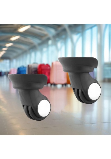 Homyl Bagaj Yedek Tekerlekleri, Bavul Aksesuarları Dayanıklı Siyah