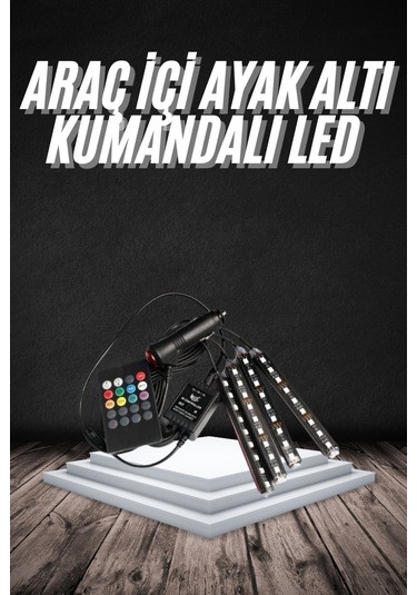 Kumanda Kontrollü Araç Led Şerit Çeşitli Renk