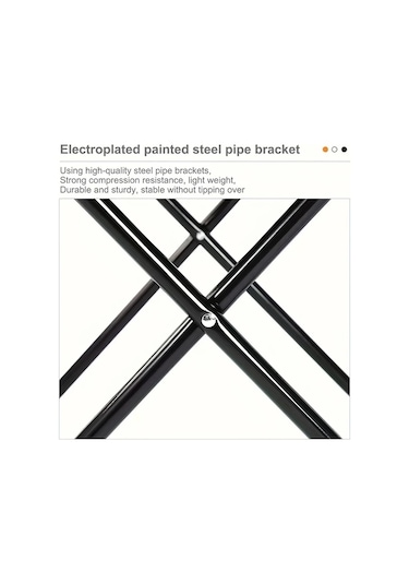 Fochsia 1 Adet Büyük Boy Portatif Kamp Sandalyesi Katlanır Tasarlı Saklama Çantası Bardaklık Siyah Siyah