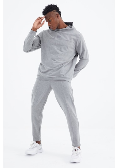 Tommy Life Kelvin Gri Melanj Kelvin Basic Erkek Eşofman Takım - 85230 GRİ MELANJ