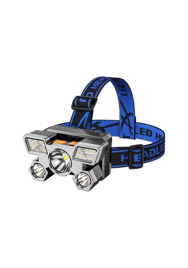 Büro Ev Ofis Aydınlatması İçin 5led 4mod Şarjlı Cob Led Avcı Balıkçı Kafa Lambası Gri