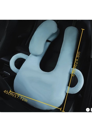 Elmpaly Pastel Pembe U Şekilli Araç Koltuğu Seyahat Yastığı - Boyun Ve Bel Desteği