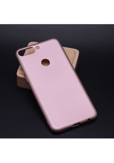 Huawei Y7 2018 Kılıf Zore Premier Silikon Kapak Rose Gold