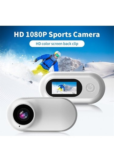 Supermarket1 100 Spor Kamerası Manyetik Başparmak Kamera Hd 1080p Açık Hava Taşınabilir Binicilik Siyah Siyah