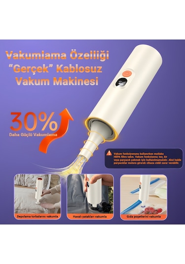 Hilda Kablosuz Şarjlı El Süpürgesi Beyaz
