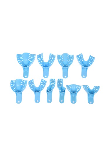 Moveevo 10 Adet Profesyonel Diş İzleme Tepsisi - Rahat Kullanım İçin Ergonomik Tasarım, Mavi