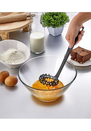 Pratik Spiral Çırpıcı Un- Yumurta - Krema Karıştırıcı Çok Renkli