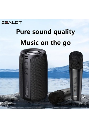 Xuweiwei Zealot S32 5w Kablosuz Hoparlör Black Kompakt Tasarım Çift Mikrofon Berrak Ses Güçlü Bass Tws Çift Eşleme 1800mah Pil 12 Saat Çalma