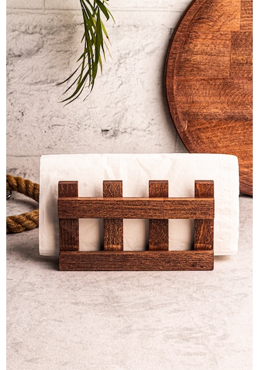 Snippy Farmy - Ahşap Peçetelik Masaüstü Peçete Organizeri