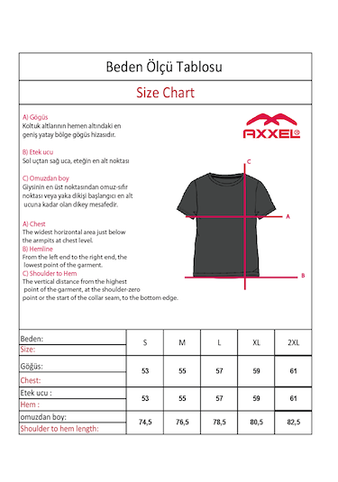 Axxel Erkek Siyah Kısa Kollu Bisiklet Yaka T-shirt-d677 Siyah
