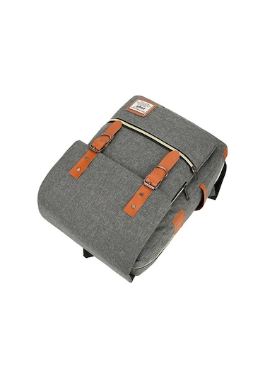 Didadodo Büyük Kapasiteli Usb 3'lü Sırt Çantası Seti - Şık Gri Seyahat Çözümü Gri